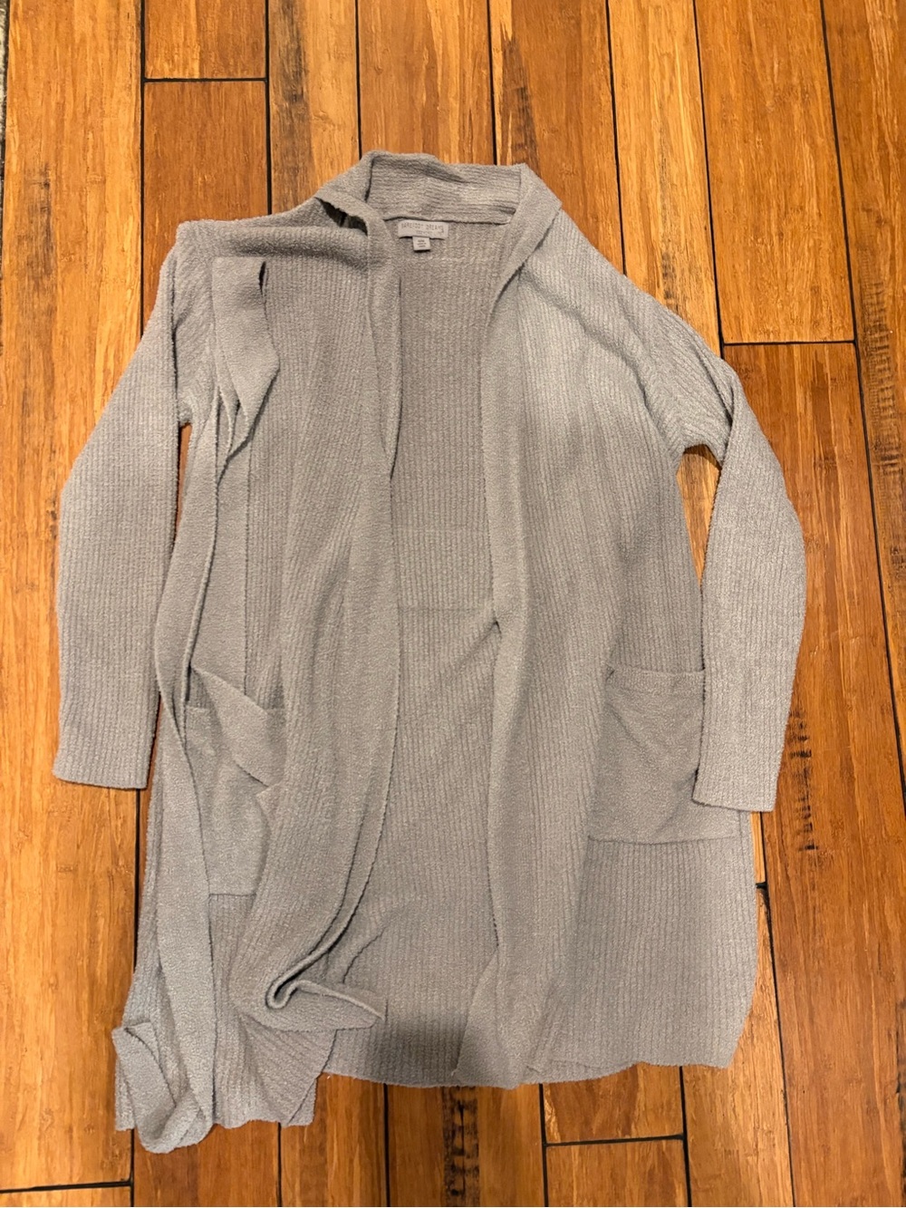 Barefoot Dreams Light Gray Open-Front Women's Robe/Sweater